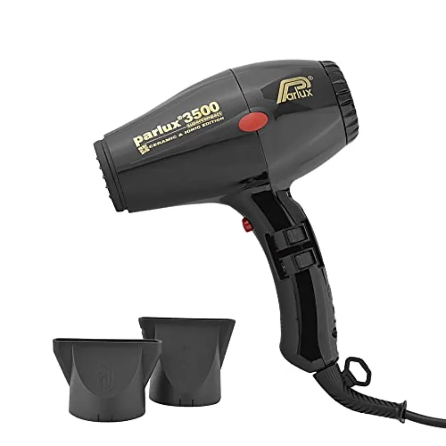 

3500 Supercompact Black Hair Dryer for Salon Use with Lightweight Design and High-Speed Motor