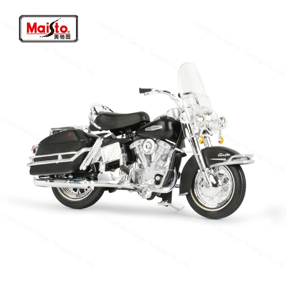 Maisto 1:18 Harley-Davidson 1966 FLH Electra Glide Die Cast Vehicles Collectible Hobbies Motorcycle Model Toys