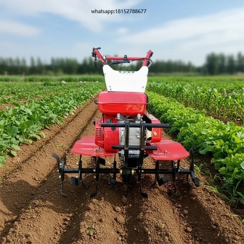 Multifunctional Rotary Tiller Micro Tillage Machine Small Scarifier Hand-operated High Ridging Weeding Ploughing Machine