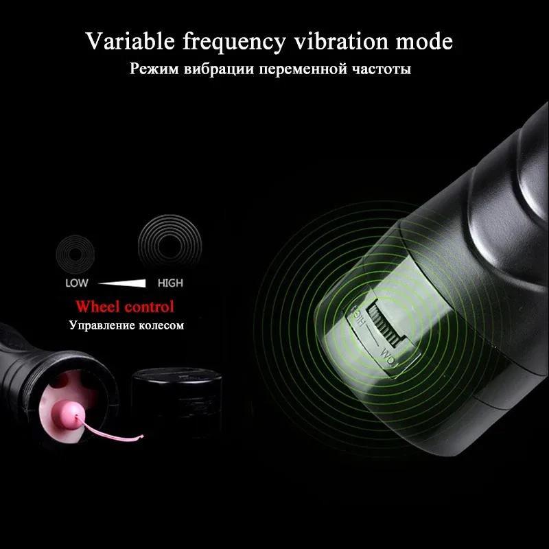 vibrate Male Masturbator Pocket Pussy Reusable Soft Silicone Real Vagina Penis Masturbation Cup Vibrating Massager Sex Toys for