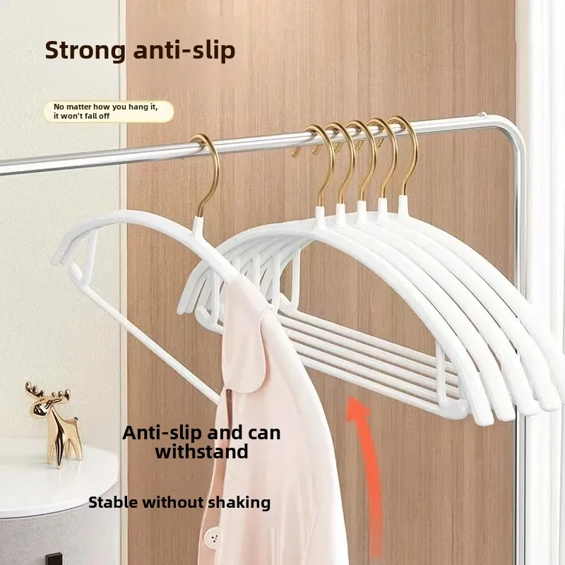 Thickened Gold Hook Semi-Circular Clothes Hanger Seamless Anti-Slip Drying Rack Home Use Clothes Hanging Rack Immersion Half-Cir