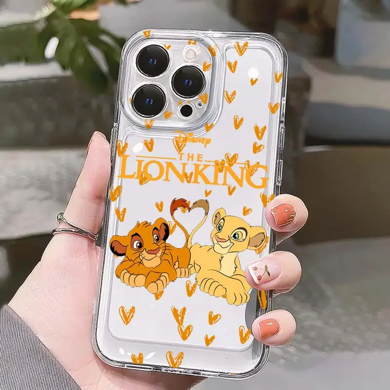 디즈니 라이온 킹 쿨 애플 아이폰 17 16 15 14 13 12 11 에어 프로 맥스 플러스 미니 투명 소프트 폰 케이스