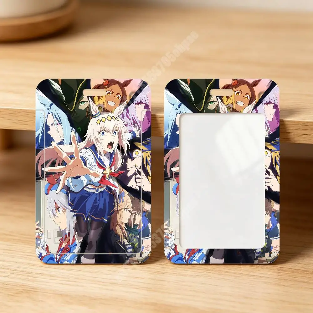 Oguri Cap UmaMusume Cinderella Gray Plastic Card Holder Student ID Card Clear Transparent Business Office Supplies