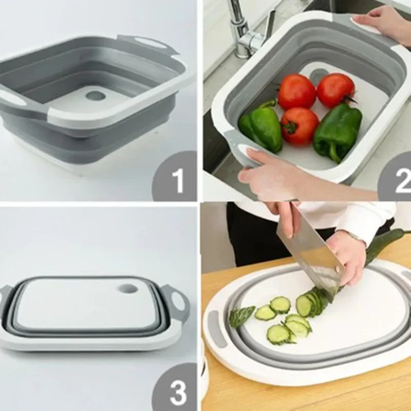 Modern Minimalist Version Folding Plate Washbasin Chopping Board Kitchen Gadgets and Accessories