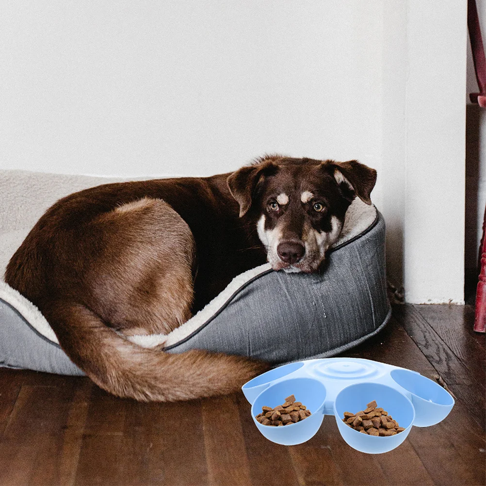

Pet Feeding Bowl Flower-Shaped Six-Grid Cat Dog Food Water Bowl Multifunctional Universal Indoor Feeding Accessory
