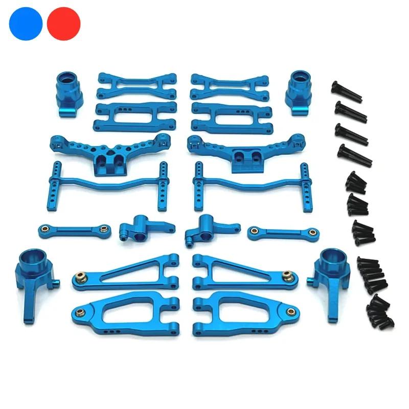 

SCY 18101 18102 Metal Upgrade Parts Kit Front and Rear Arm Steering Cup Shock Tower Body Post Link Rod 1/18 RC Car Accessories