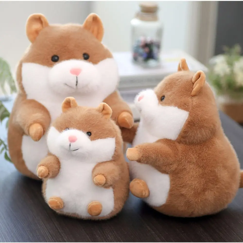 베개 장난감 PP 코튼 햄스터 장난감 부드럽고 푹신한 동물 쥐 베개 컬렉션 인형 햄스터 봉제 인형 어린이 소녀용