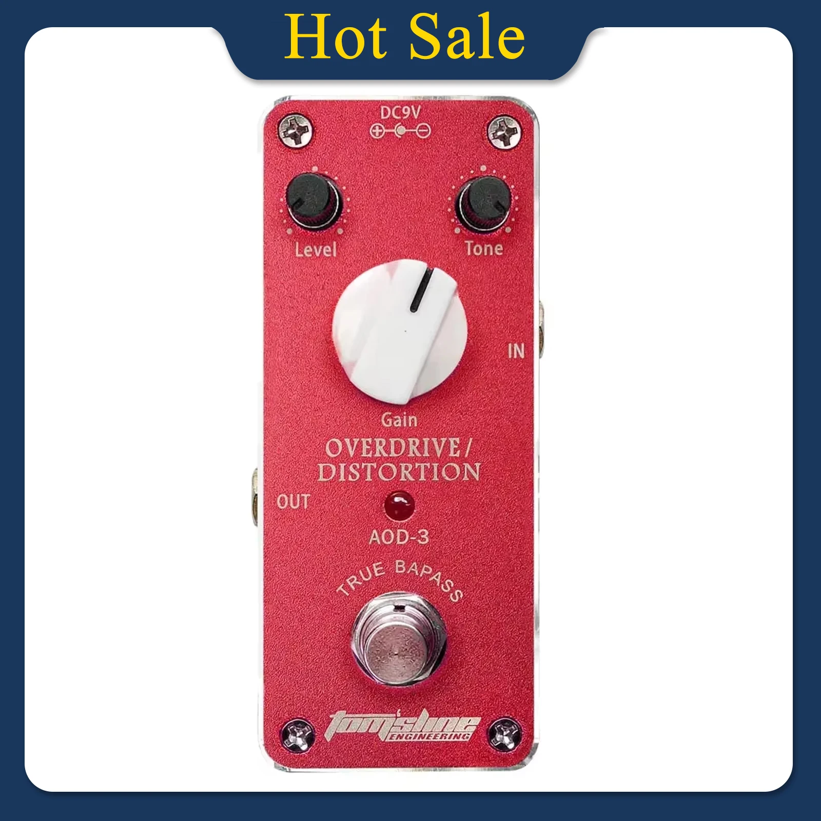 AROMA Overdrive Distortion Guitar Effect Pedal Overdrive Distortion Effect True Bypass Pedal AOD-3 Electric Guitar Accessories