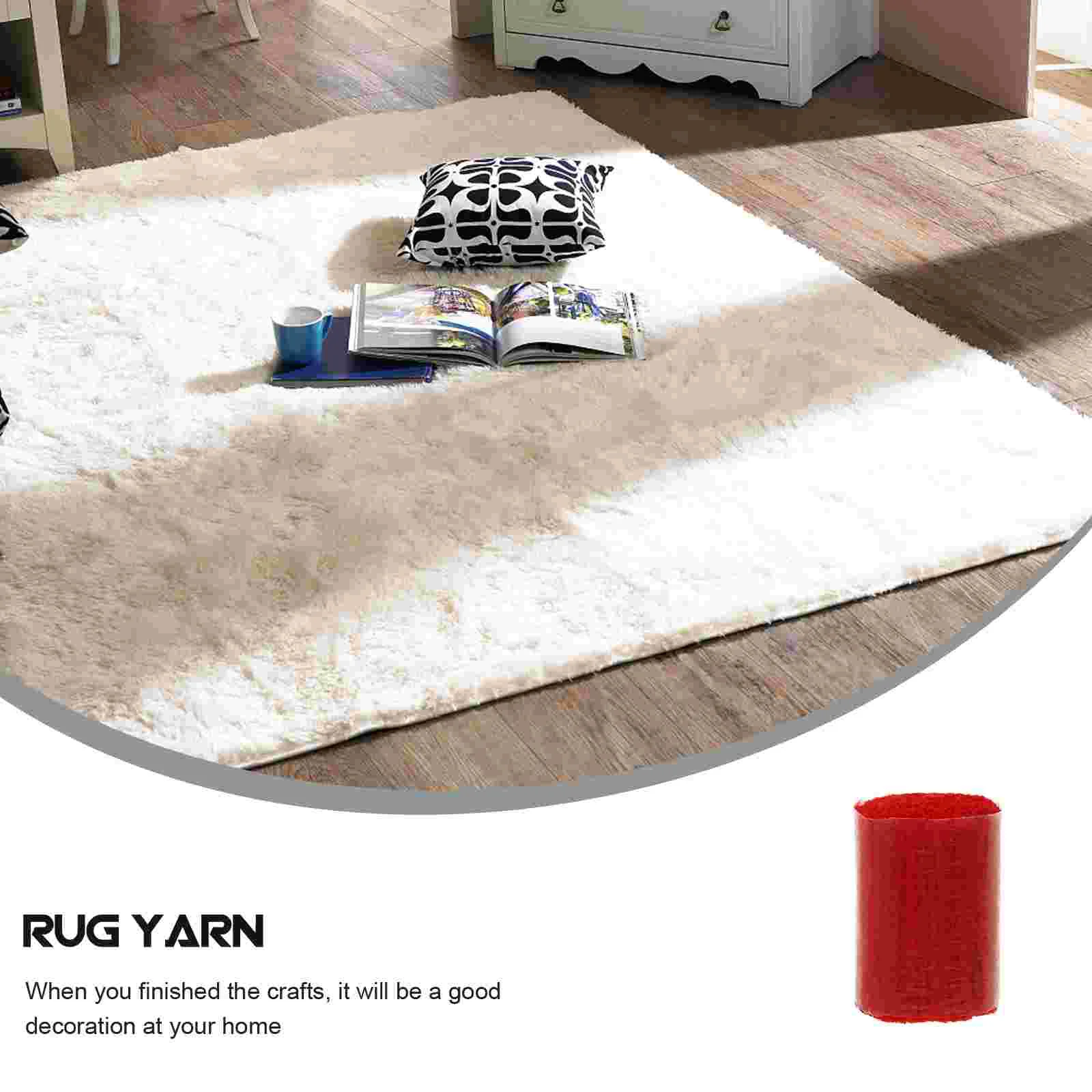 Bündel Teppich Stickgarn Dunkelgrün Teppich Webmaterial Lappen Rot Häkeln DIY Garne Kind Rosa