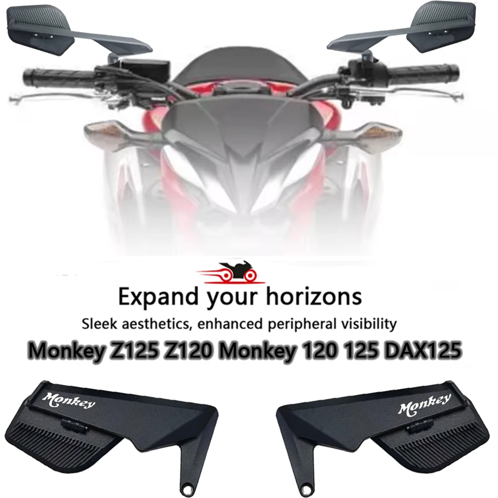 

SDTW новое мотоциклетное зеркало Stealth Winglets для вращения регулируемых зеркал для Honda Monkey Z125 Z120 Monkey 125 Z 120 125 DAX 125