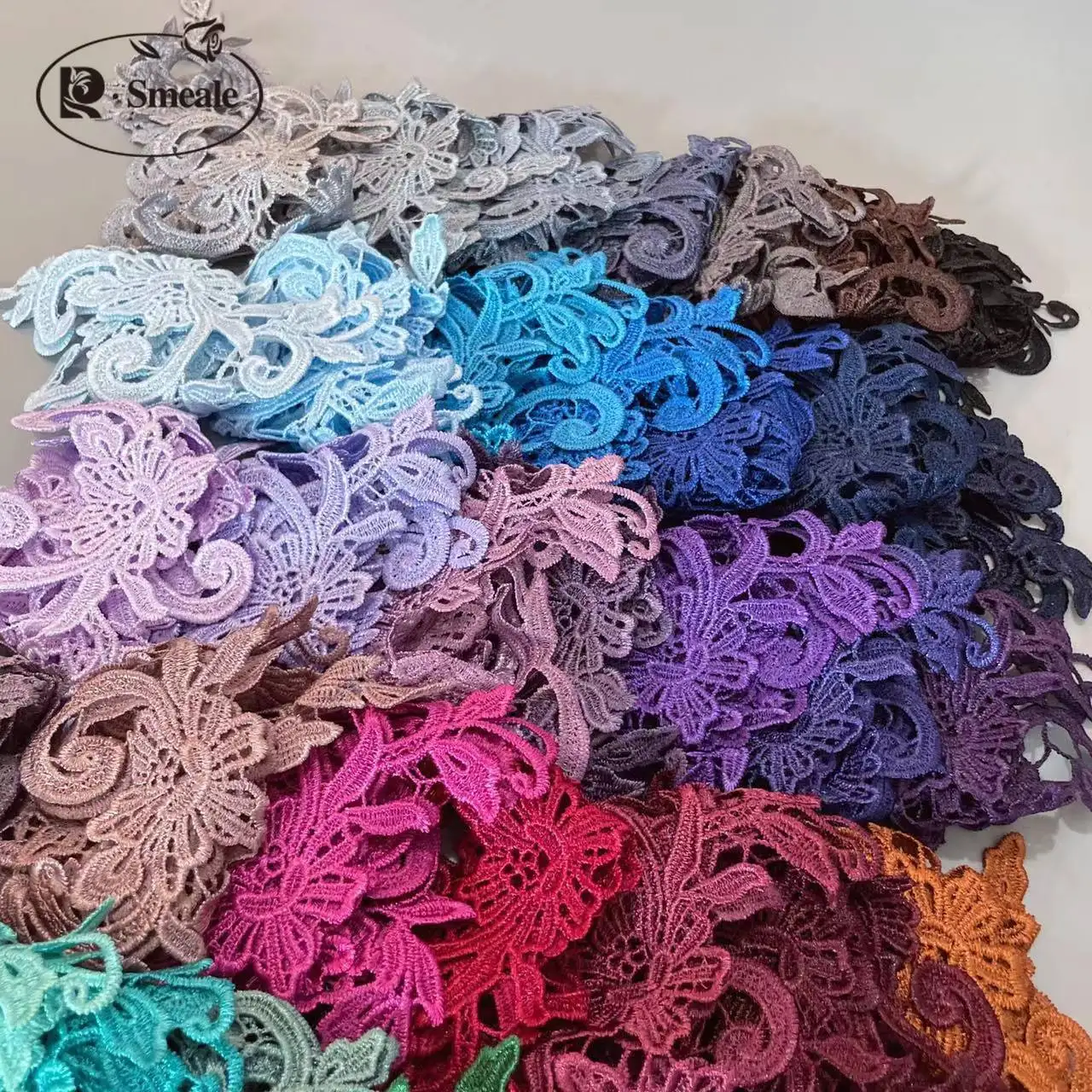 Europäischer Stil, handgenähte, wasserlösliche Spitzenstickerei für Hochzeitskleider, Bildapplikation, handgefertigte DIY-Bekleidungsaccessoires – Detail 5