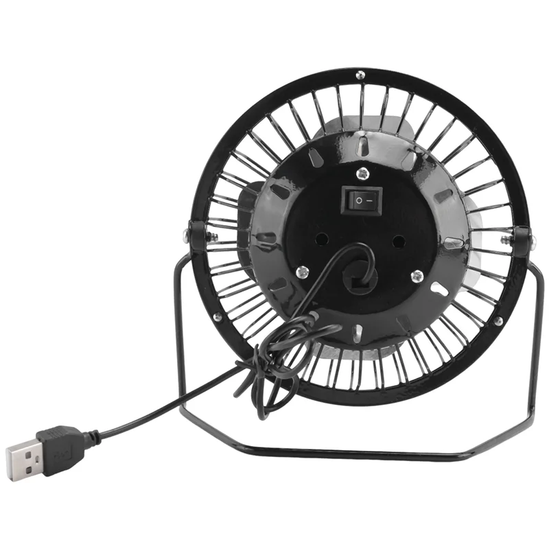 5W 5V Solar Panel Powered Fan, Mini Portable Ventilation Cooling Fan 4-Inch USB Portable Fan For Camping Yacht Dog House-AA26
