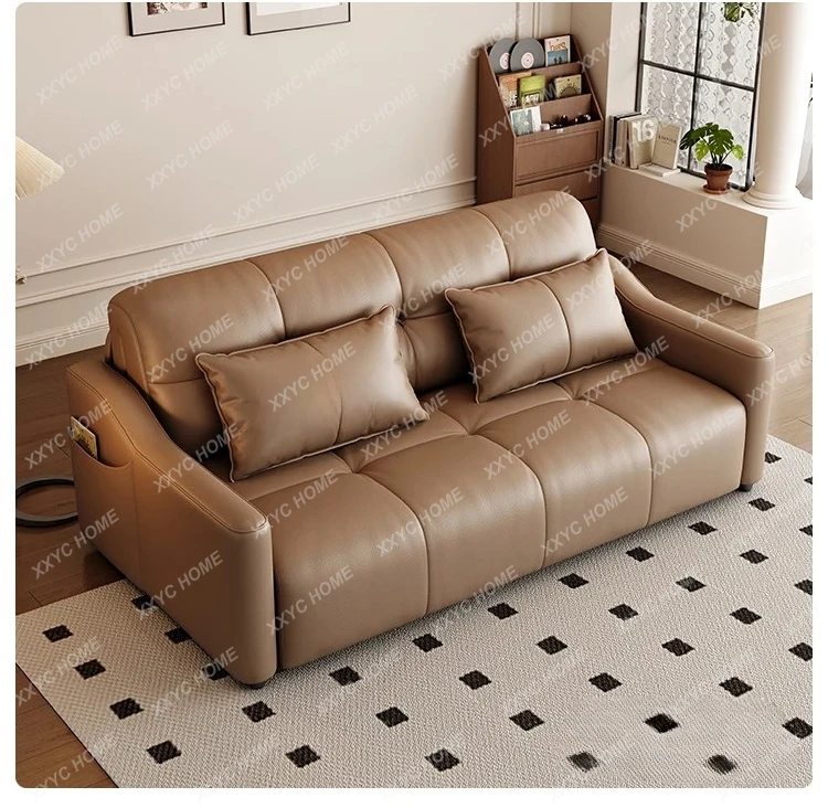 sofa bed Hot sales Smart Sectional Reclining Sofas Italian Luxury Leather Study Living Room Sofas Puff Modular Home Furniture