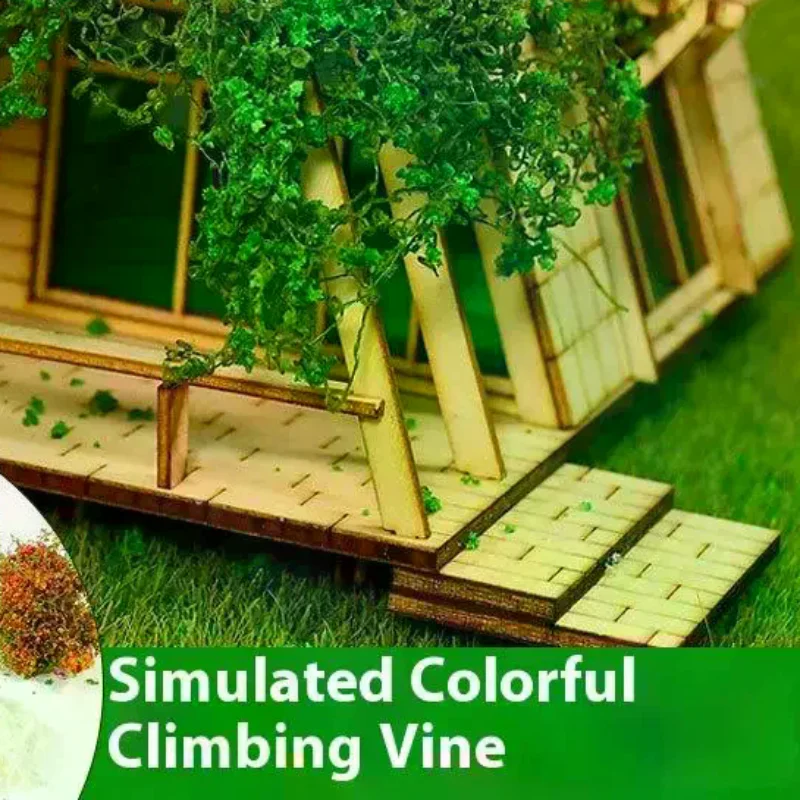 1set 3g Artificial Green Plants Miniature Simulat ion Mini Vine and Flower Model Kit for Houses Landscaping Diy