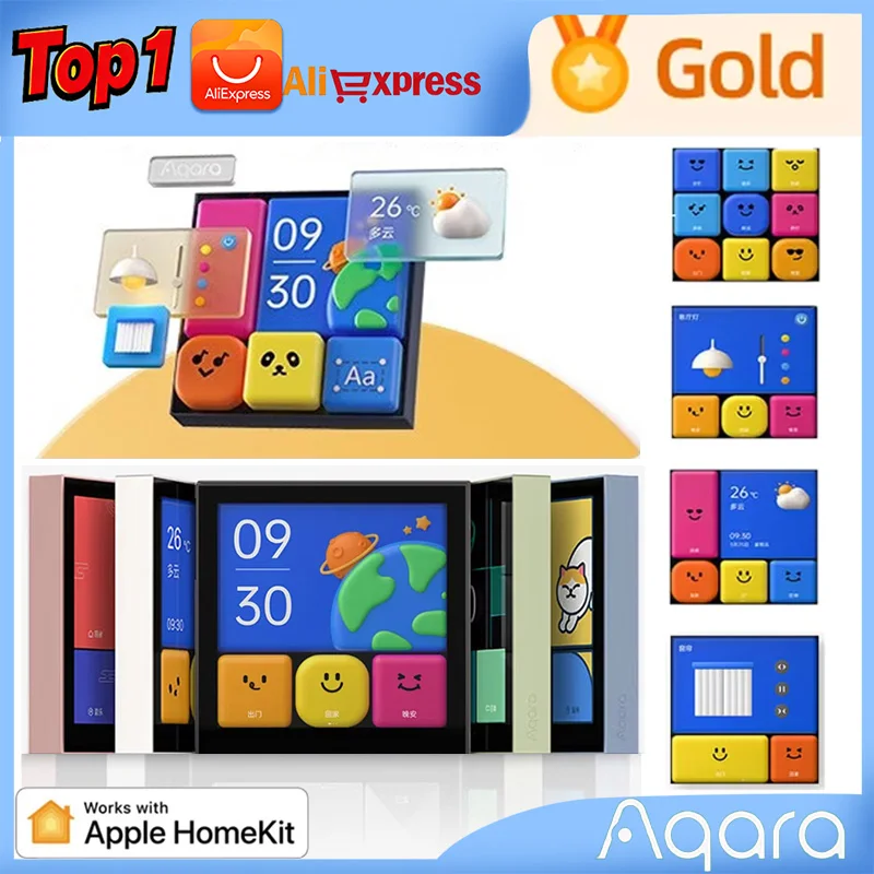 Aqara S1E Smart Switch LED Touch Panel Voice Control Timer Calendar Power Statistics Wifi 3-way 220V Neutral Wire for Homekit
