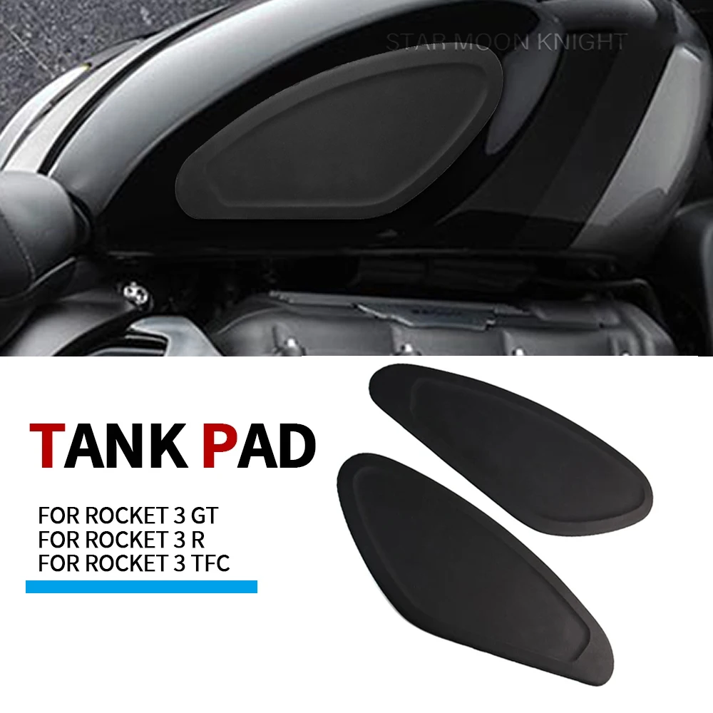 

MotorcycleTank Pads Rubber Stickers For Rocket 3 3GT 3R Rocket3 Protector Stickers Decal Gas Knee Grip Traction Pad