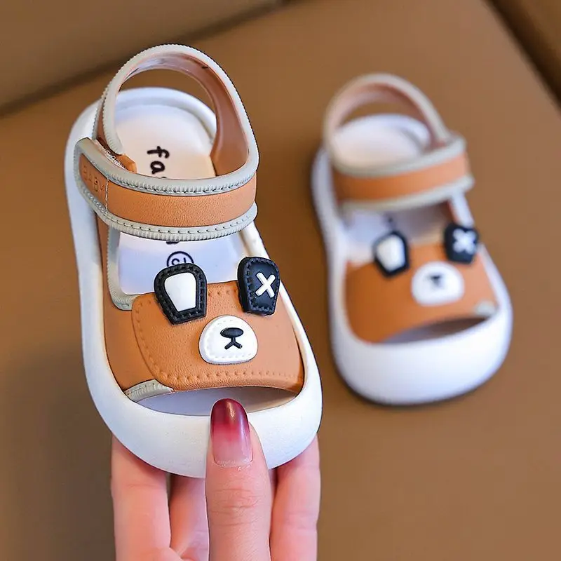 Children's Soft Soled Walking Shoes for Summer 2026 New Semi Baotou Design for Boys Girls and Babies Anti Slip Walking Sandals