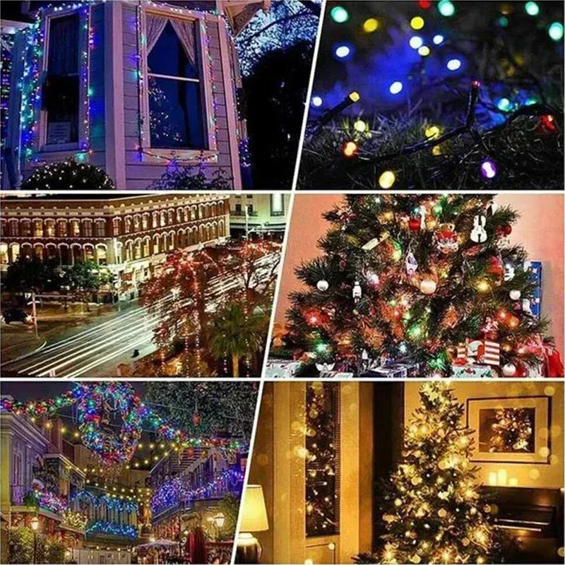 Impermeável ao ar livre Solar String Light, Fairy Garden Lamp, guirlanda para o Natal, festa de férias, decoração de casa, 6V