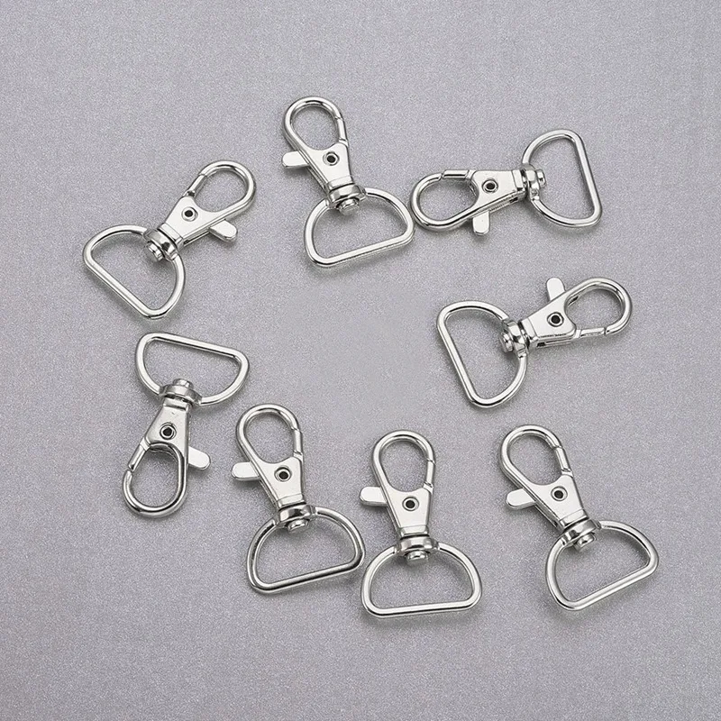 20 Pcs Metal Swivel Clasp Snap Hook Lobster And Key Rings Set For Keys Handbags Jewelry And Craft Making