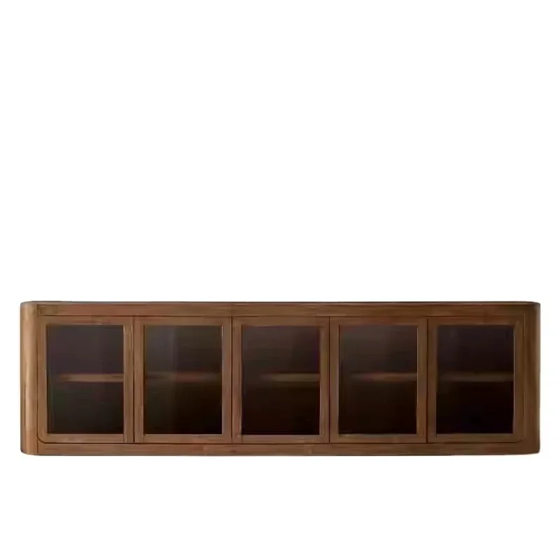 Light Luxury Retro Solid Wood TV Cabinet Modern Simplicity, Home American Country TV Table Sideboard