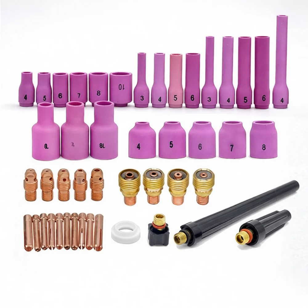 Argon Welding Parts Kit For WP9 WP20 WP25 TIG Torch Consumables Ceramic Cup Collet Body Electrode Clamp Replacement