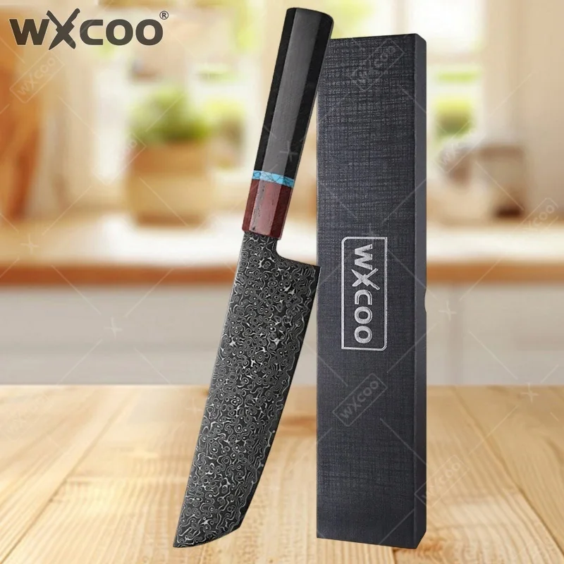 

Japanese Damascus Steel Chef Knife Hand Forged Kitchen Utensils Cooking Vegetable Meat Sashimi Utility Slicing