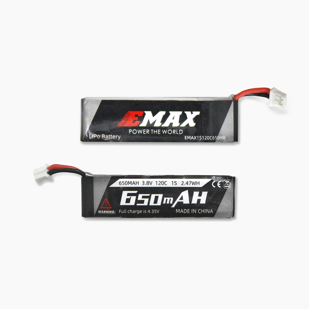 EMAX Official 1S 650mAh LiPo Battery 3.8v HV Charger PH2.0 Connector For Tinyhawk III Plus FPV Racing Drone Quadcopter