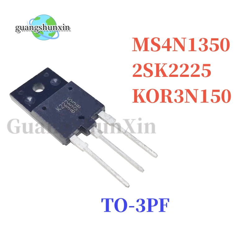 Transistor MOSFET de potencia Original, nuevo, 10 piezas, 3N150, KOR3N150, MS4N1350, STFW3N150, 2SK2225, TO-3PF, 5 piezas, 3N150, KOR3N150, MS4N1350, STFW3N1