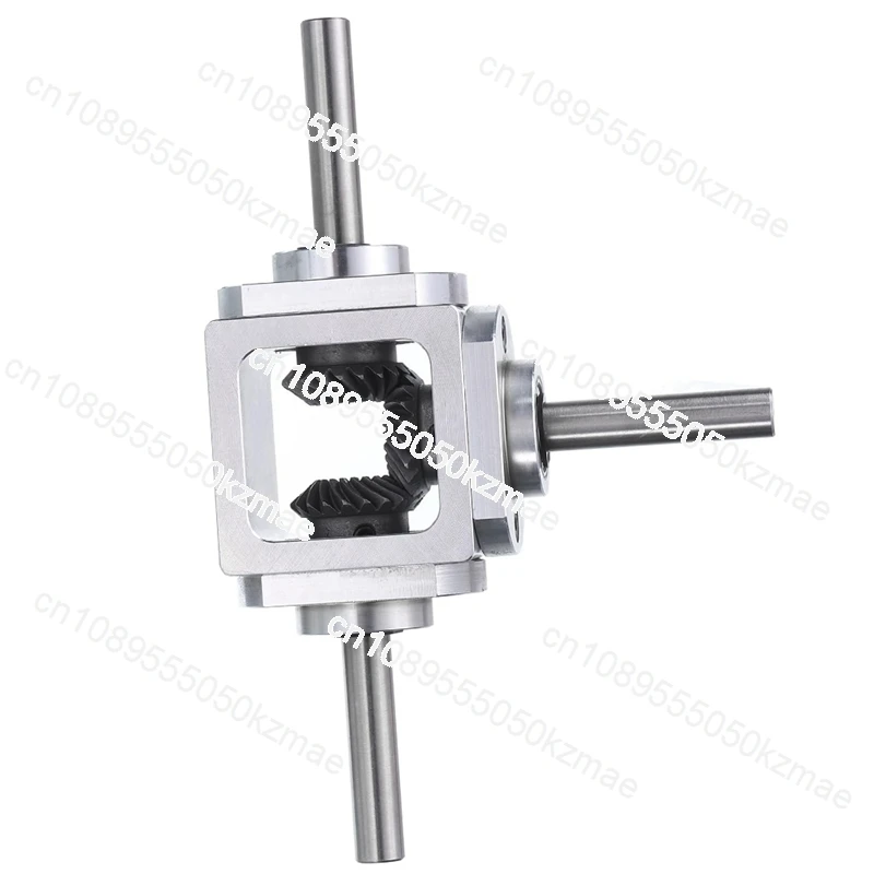 90 Degree Right Angle Bevel Gearbox - 1:1 Ratio Double Output Shaft 1 Module 20 Teeth Reversing Gear-Box view 3