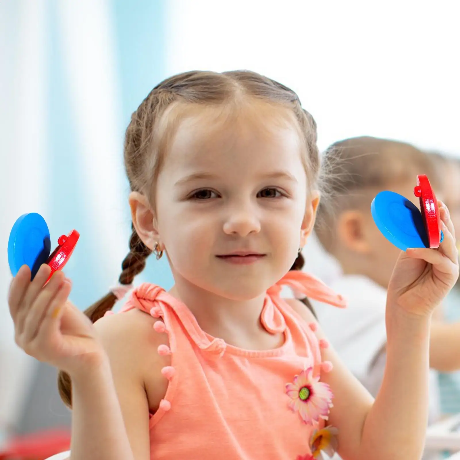 Wooden Musical Instrument Castanets Small Other Educational Toys Children Kids Rhythm For Kindergarten Stage Performances
