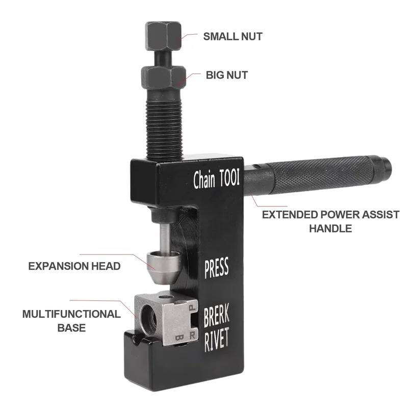 Motorcycle Maintenance Tool, Chain Disassembly Special Tool, Suitable for 520 525 530 Chain Breaker Willow Nail Kit