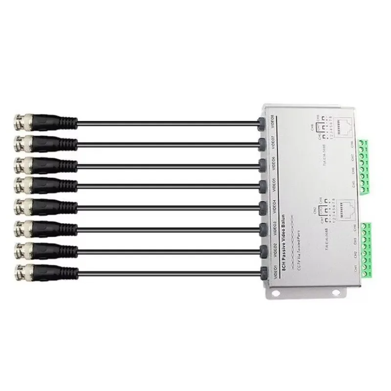 8Channels BNC to UTP Cat5/6 Adapter for CCTV Camera 720P 1080P DVR 8CH HD CVI TVI AHD Passive Balun Transceiver