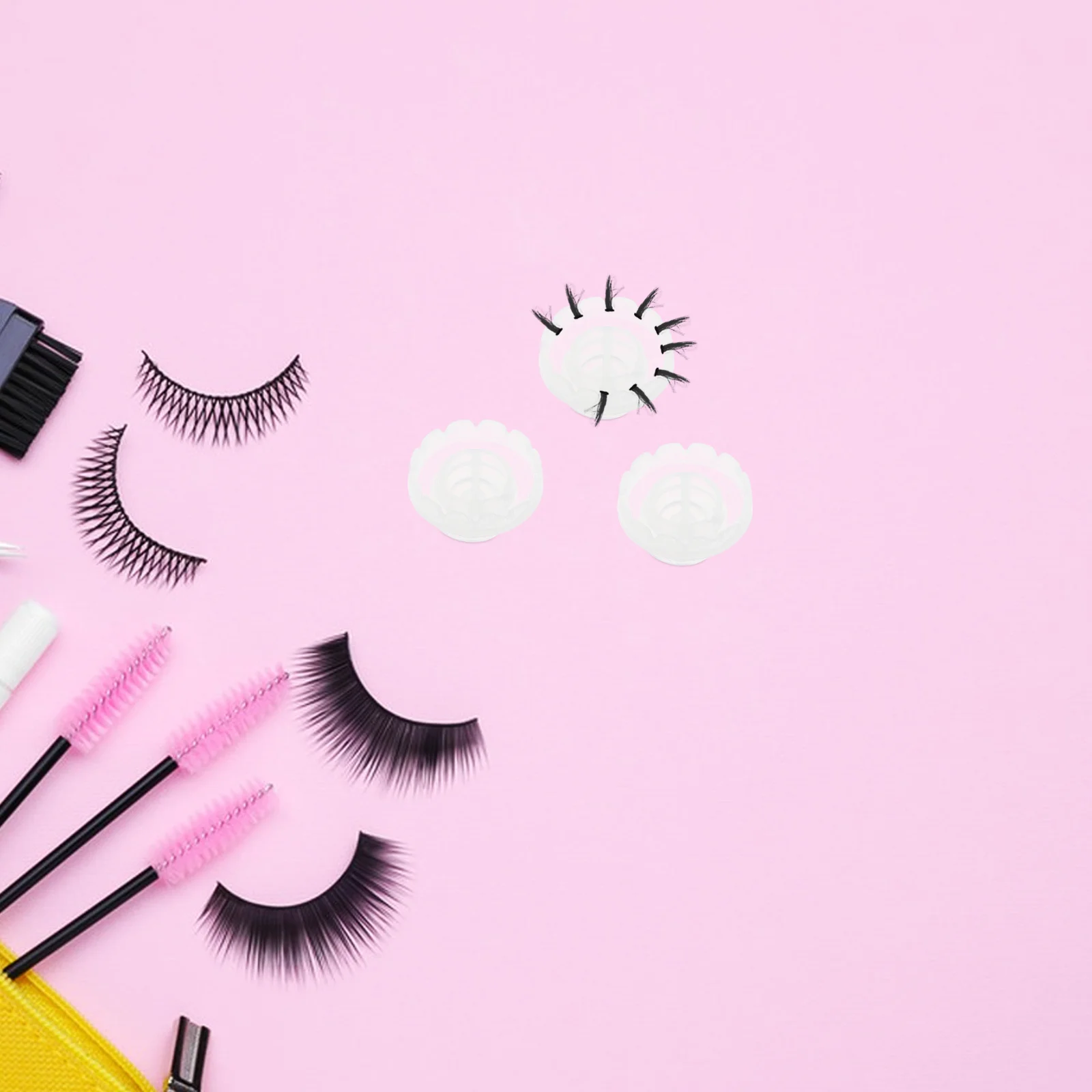 200個入りまつげエクステ用ブロッキングホルダーカップ、速乾ボリュームラッシュファン、つけまつげグルートレイ、移植用品オーガナイザー