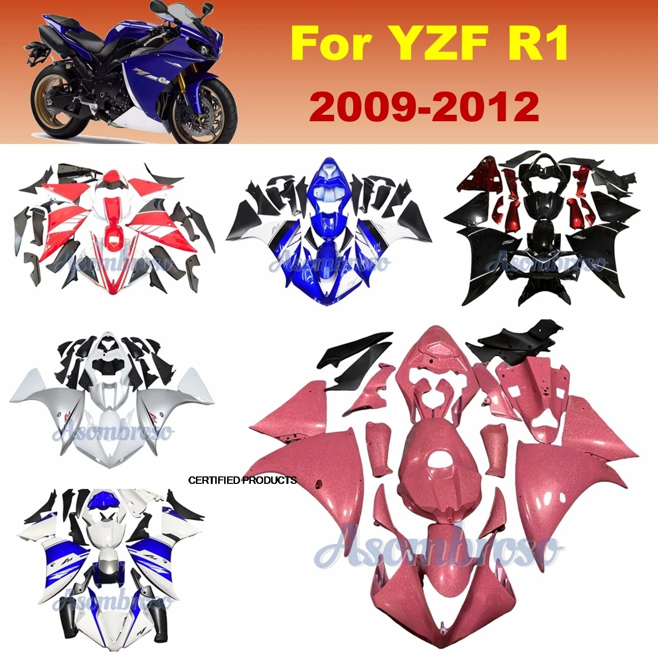 

Новые брендовые комплекты обтекателей для YZF1 2009 2010 2011 2012 2013 2014, розовый обтекатель yzf r1 09 12 13 14