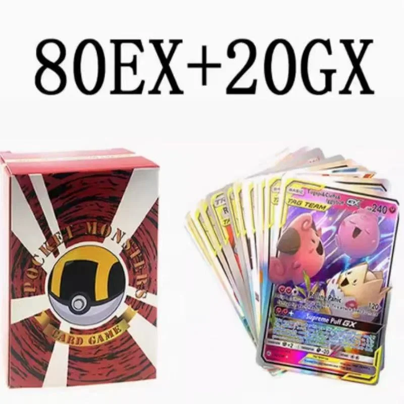 55-120 szt. Karty Pokemon Pikachu Flashcard Gold Vmax GX Vstar Angielski Hiszpański Francuski Niemiecki Kolekcja Karty do Walki Zabawki Prezenty