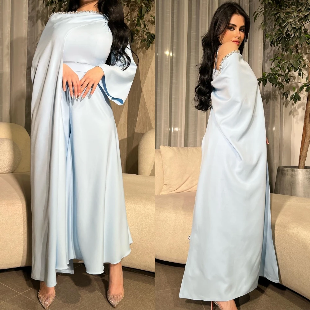 Robe de RhA-ligne à une épaule avec perles en satin, Arabie saoudite, occasion sur mesure, Midi es