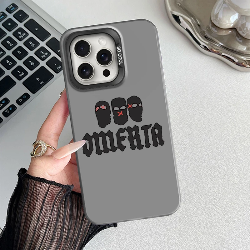 Hot Omerta Maes iPhone 16 15 14 13 12 11 mini Pro Max X XR XSMAX 8 7 Plus P-PAULS Anti Fall Matte Back Cover TPU Fundas Coque image 5