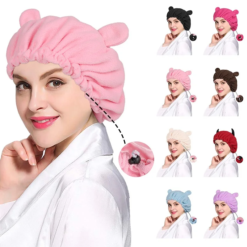 2023 Fashion Cute Double Layer Night Sleeping Cap For Women Soft Adjustable Elastic Hair Cover Bonnet Hat