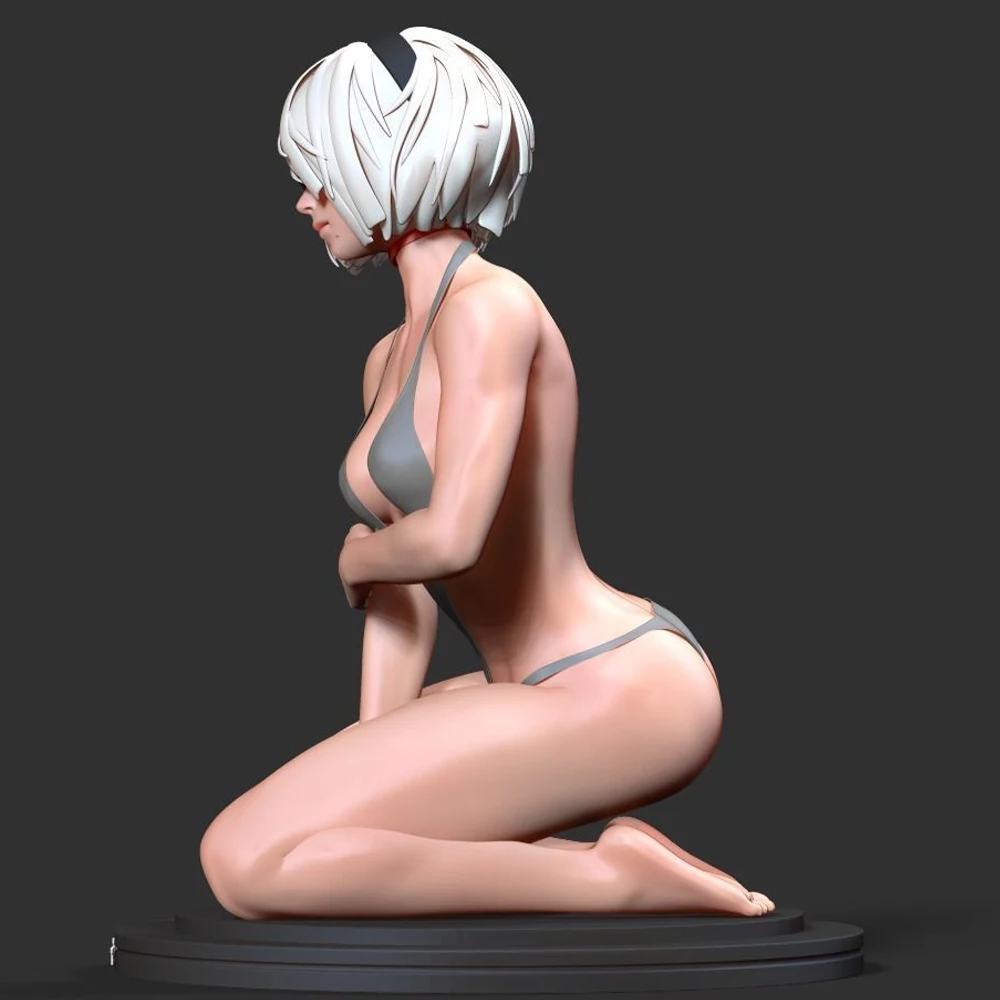 1:24 2b Nier SFW 3d Print Resin Toy Kit Gk Unpainted Figurine  DiyUnassembled Statue Anime Doll Figures Collection Model Toys