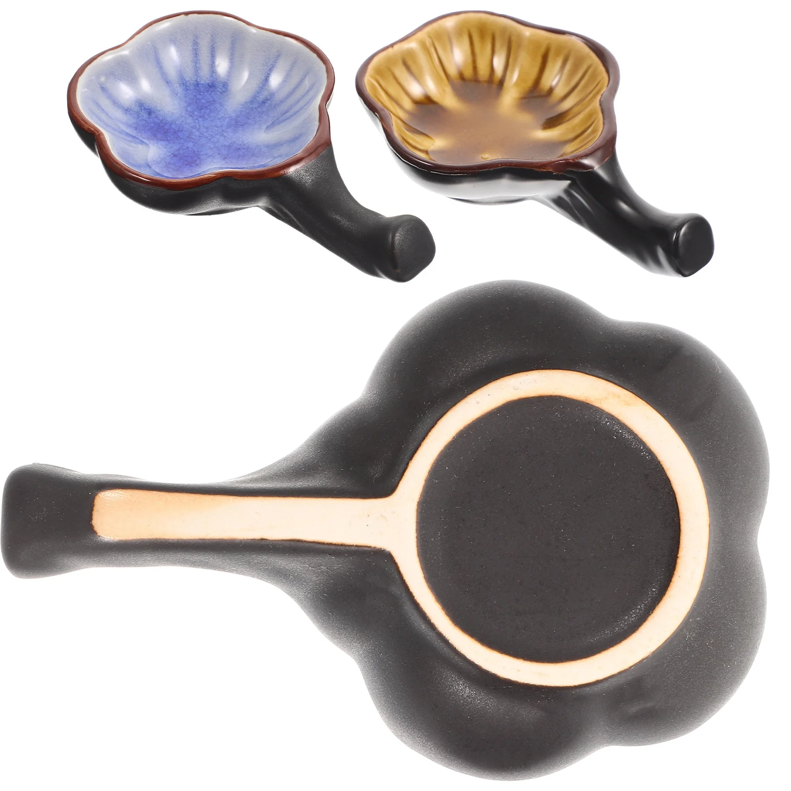 

2 Pcs Decorative Ink-stone Ornament Pretty Holds Inkwell Holder Grinding Chinese Painting Plate Pen for Desk