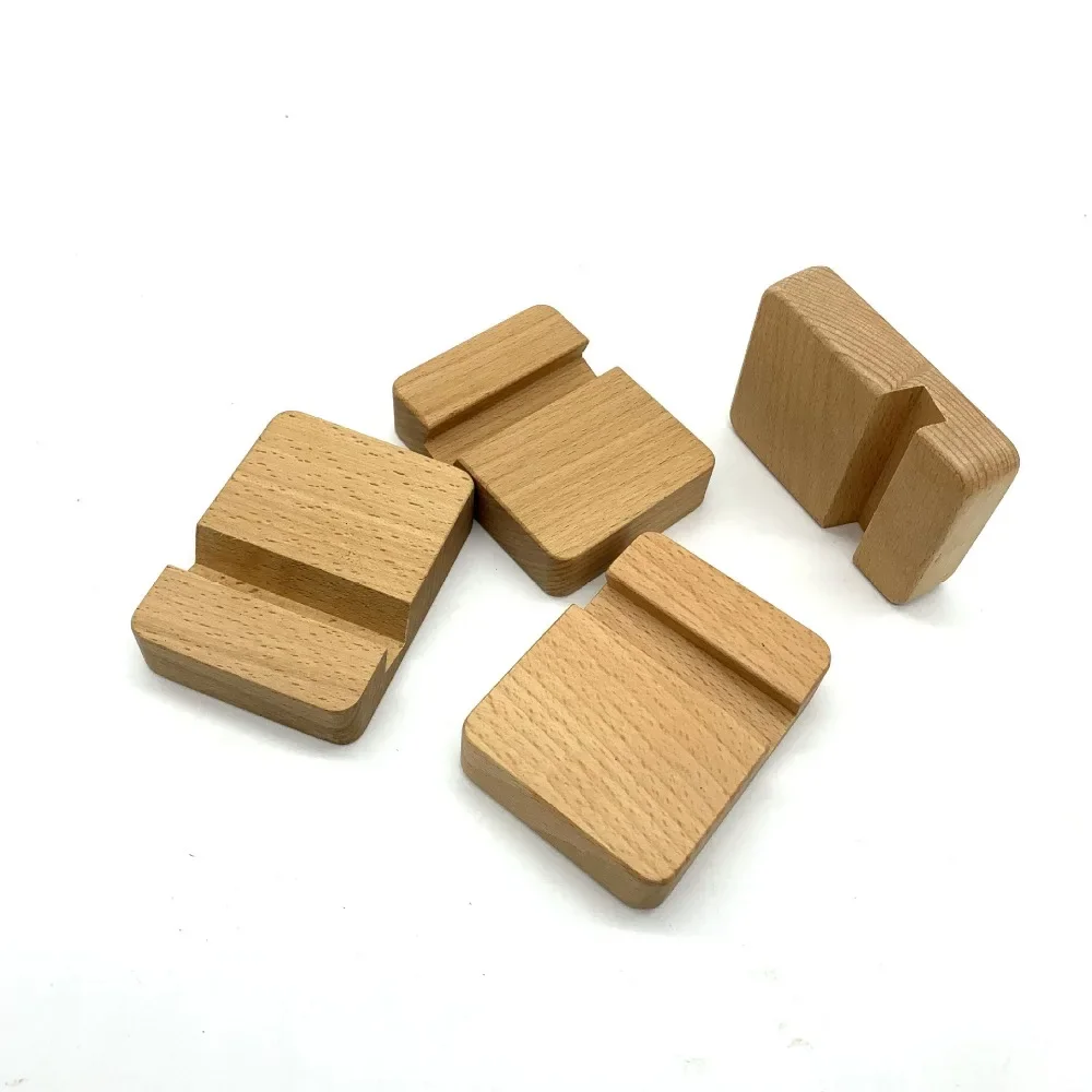 Universal Solid Wood Cell Phone Racks Simple Desk Stand Holder for Mobile Phone Tablet PC E-reader Portable Mobile Phone Holder
