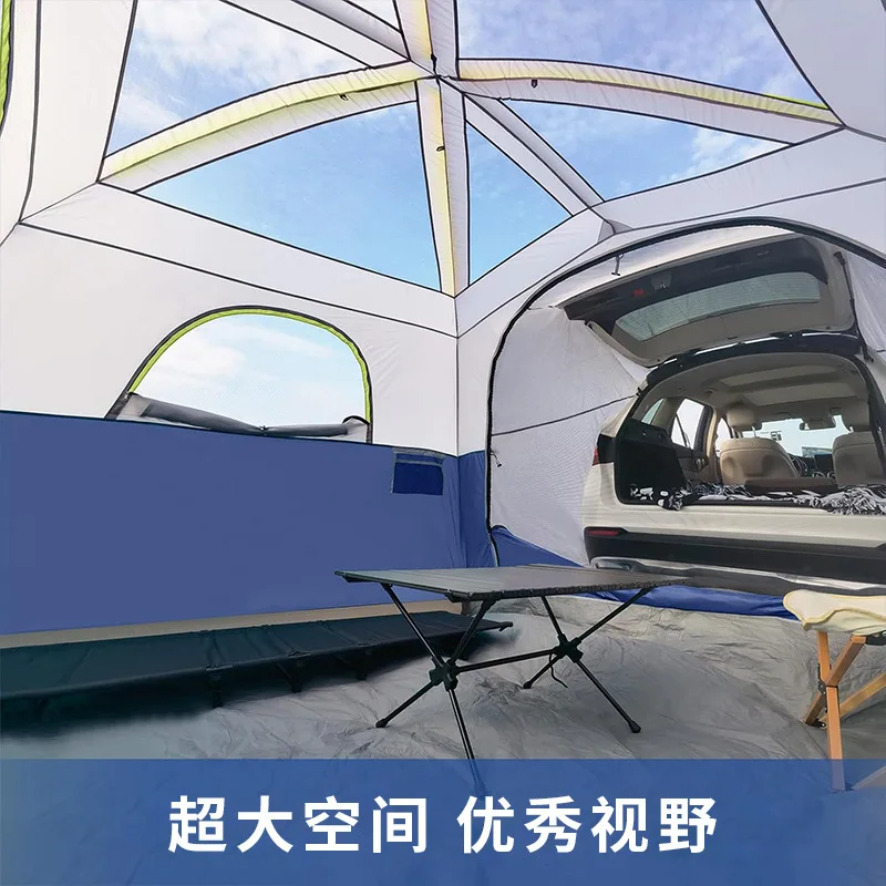 SUV tail tent four seasons outdoor camping oversized waterproof and mosquito-proof double-layer car trunk tent