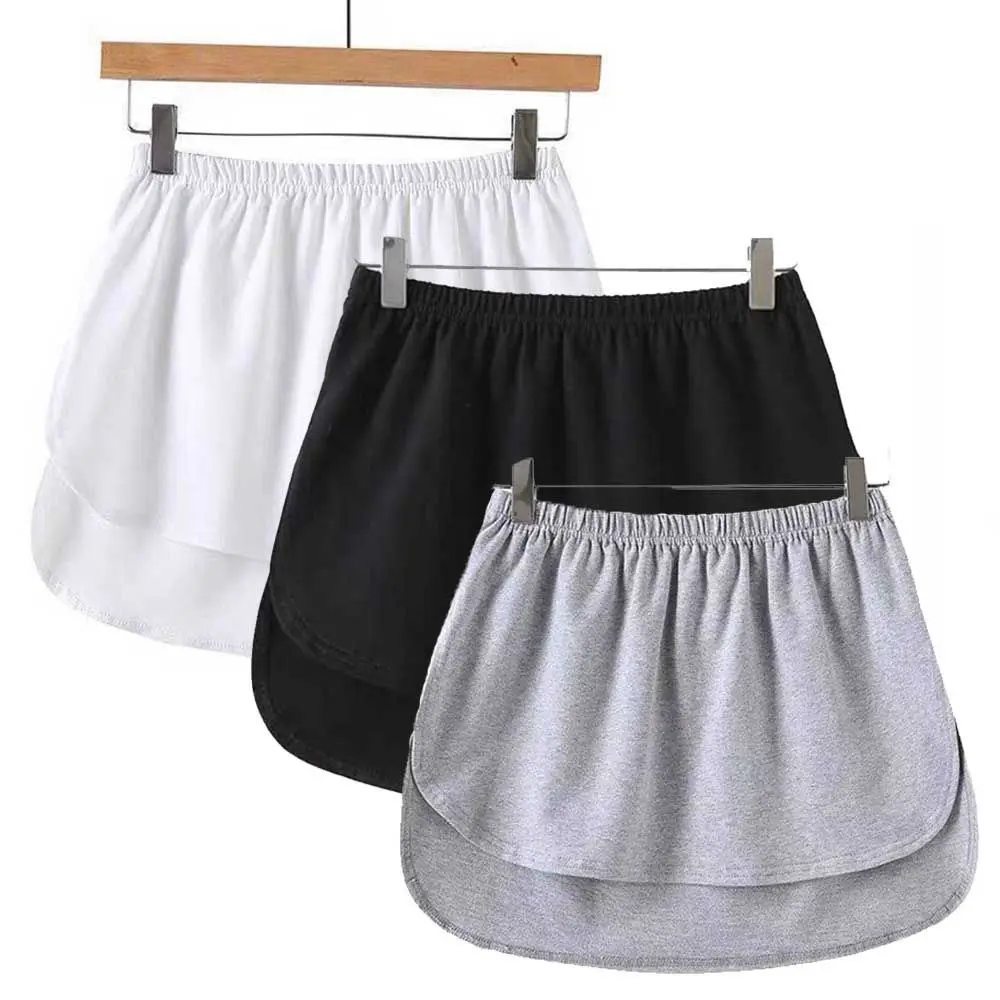 

Flexible Hemline A-line Skirts Half-Length Women Slips False Layers Layering Fake Top Mini Skirt