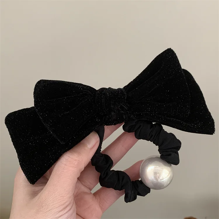 여성용 양면 활 상어 클립, 블랙 레드 벨벳 헤어 클립, 뒷머리 머리핀, 패션 바레트, 스위트 걸스 헤어 액세서리