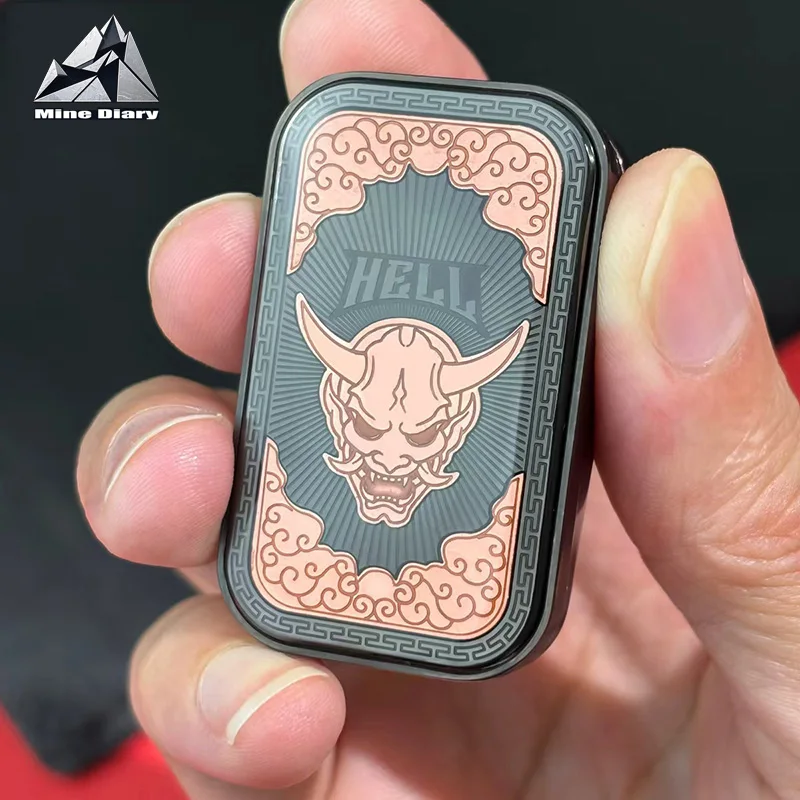 Dämon Rhythmus EDC Rotierender Push Slider Mechanischer Metall Haptischer Slider Fidget Spinner Büro Dekomprimieren und Entspannen Fidgets Spielzeug