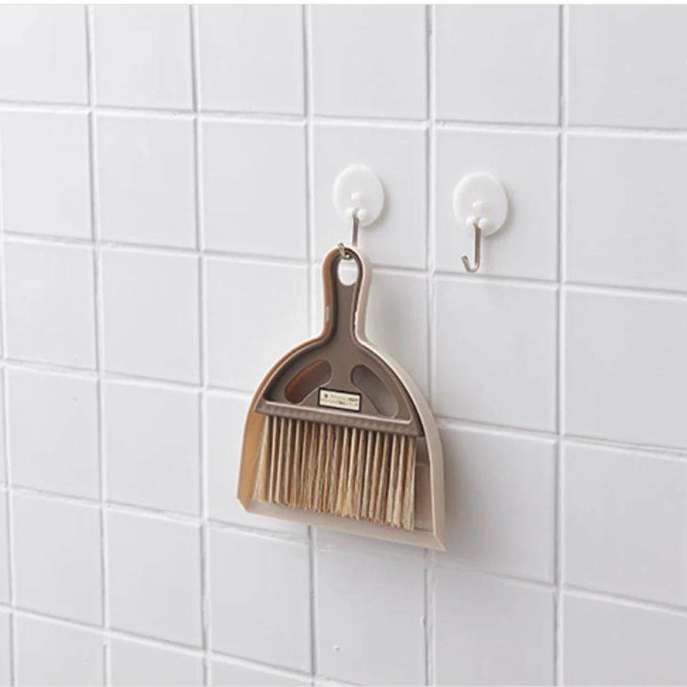 

Mini Broom Dustpan Set Household Cleaning Brush Kit For Home Hotel Desktop Computer Vent High Density Dust Brush (Brown)
