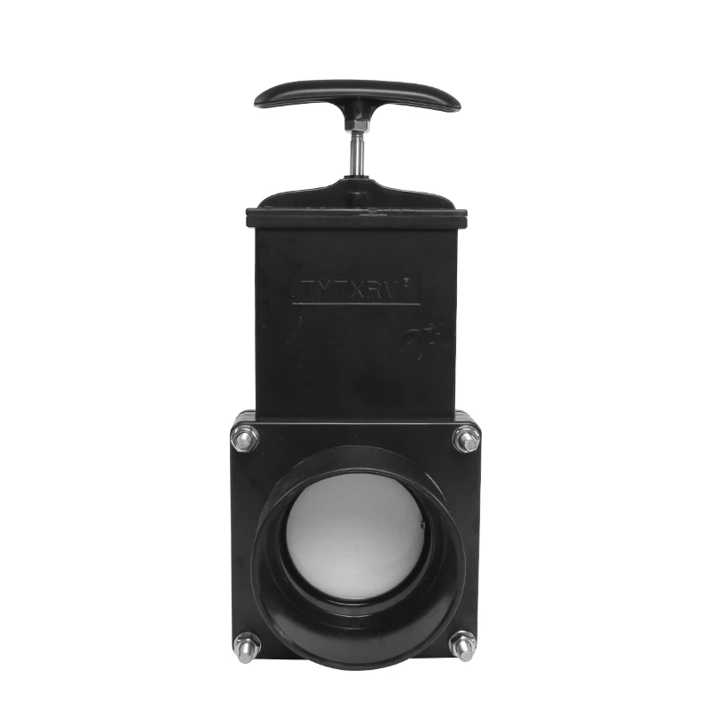 Acessórios externos para carro de turismo rv, 50/63/75mm, faca para carro de turismo, válvula de portão de água, controle manual portátil, válvula de drenagem de esgoto