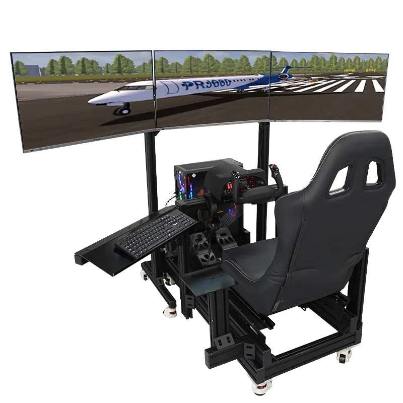 New Driving Emulator Flight Emulator Cockpit Rig 4080 Aluminum Profile Simulation Racing Rig