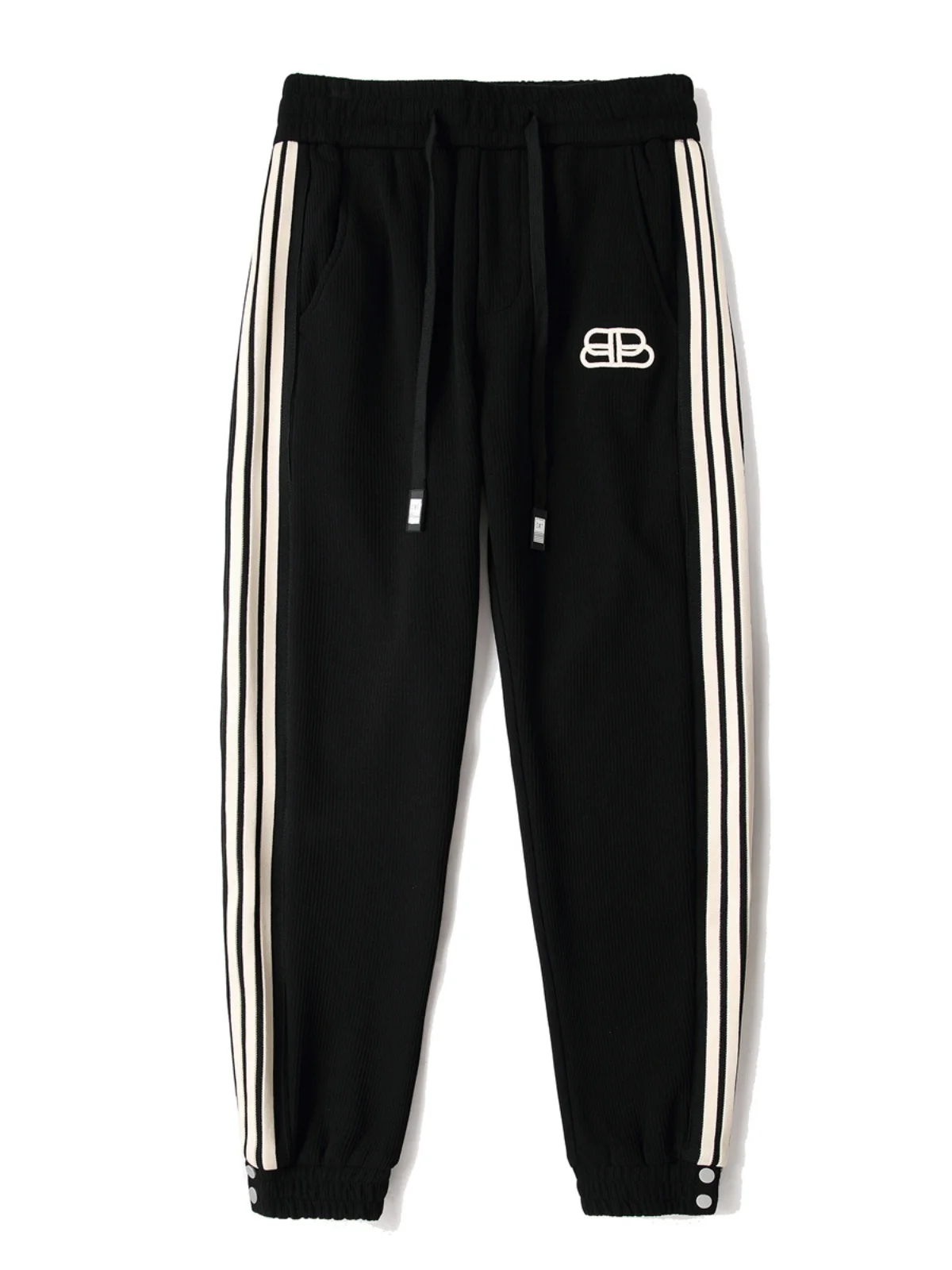 

Trendy Striped Sports Casual Pants Men's Loose Knitted Harlan Cuffed Sweatpants Autumn Winter Youth Active Sle Elastic