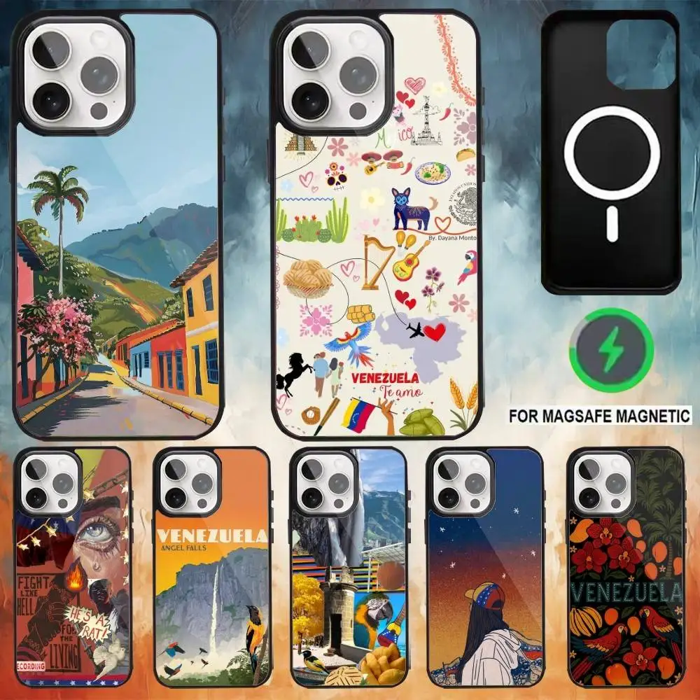 

Venezuela esthetic Art Print Phone Case For iPhone17,16,15,14,13,12,11 Plus,Pro Max Magnetic For Magsafe Wireless Charging